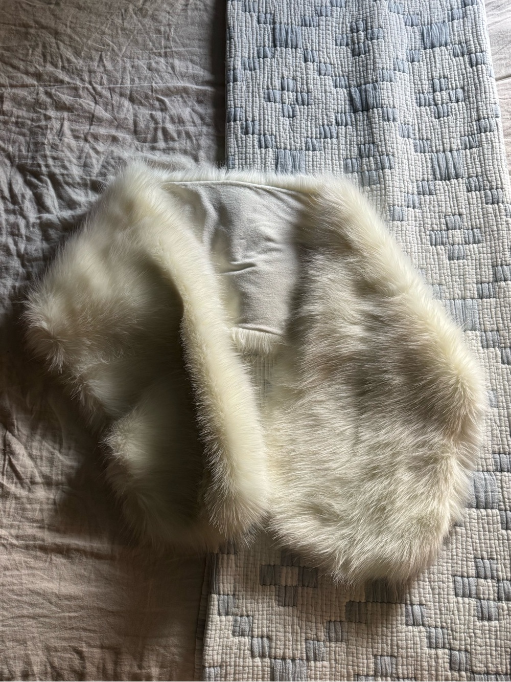 Ivory Faux Fur Shrug Winter Cape